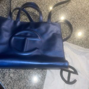 Cobalt blue authentic medium telfar bag.